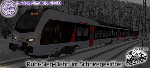Ruhr-Sieg-Bahn im Schneegestöber - Vorschaubild