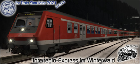 Interregio-Express im Winterwald - Vorschaubild