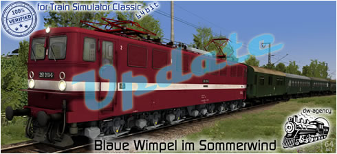 Blaue Wimpel im Sommerwind - Vorschaubild
